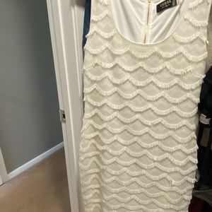 Off white Ladies Dress. Gold Zipper down the back
